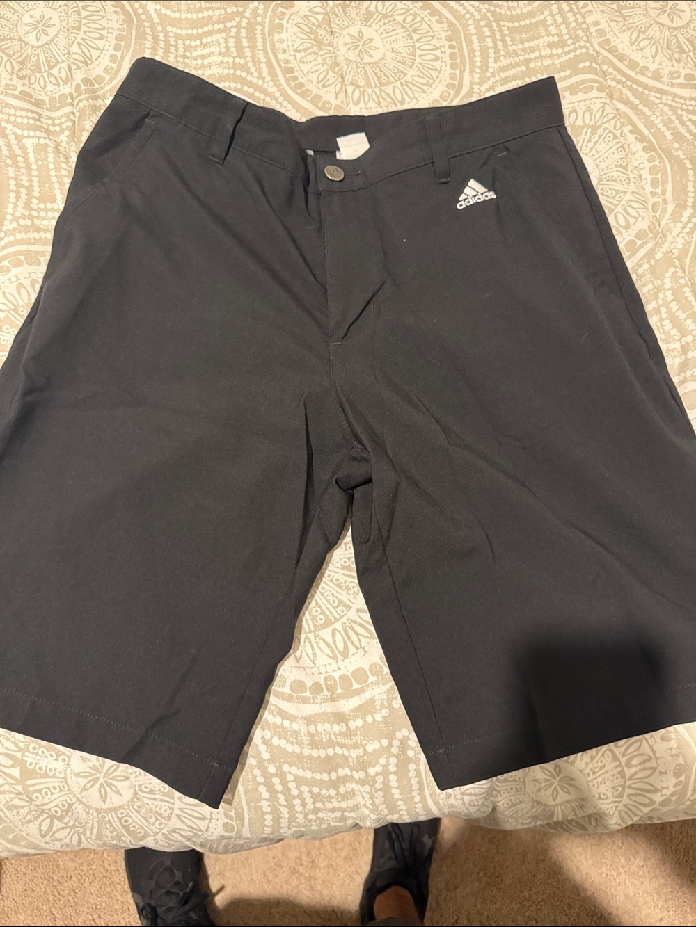 adidas Men’s Black Flat Front Golf Shorts